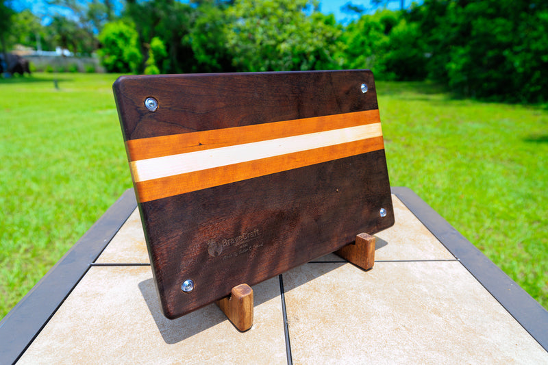 Edge grain cutting board (Mahogany, cherry & maple)