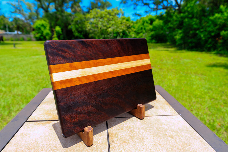 Edge grain cutting board (Mahogany, cherry & maple)