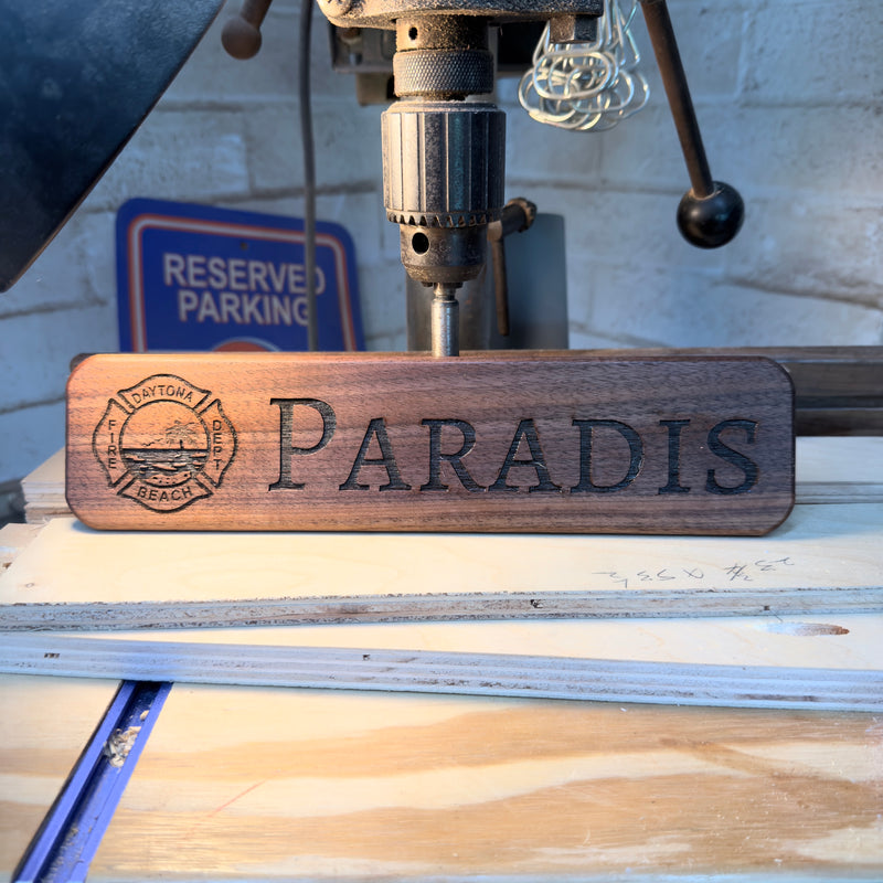 Locker label (Walnut)