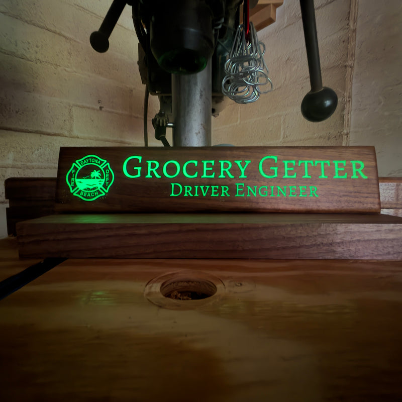 Locker label w/ glowing text